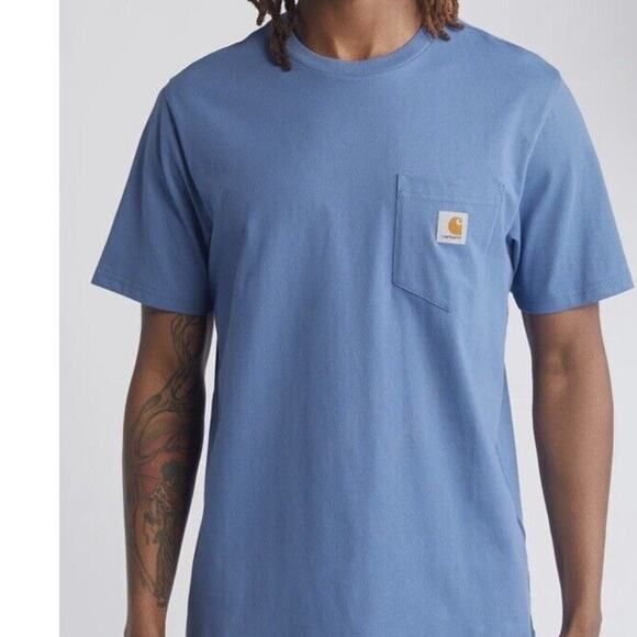 Carhartt Blue S Reg short sleeve Work Shirt Excellent - Picture 1 of 10